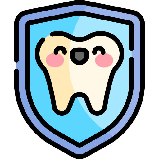 protection_8949855 | Neo Dental | Neo Dental Cute tooth on a blue shield symbolizing dental protection or oral health protection.